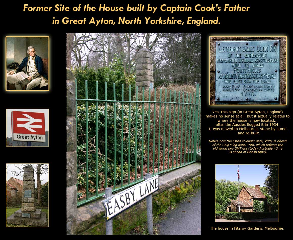 Captain Cook's childhood home in Great Ayton, North Yorkshire, England