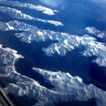 Flying over the South Island of NZL