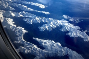 Flying over the South Island of NZL