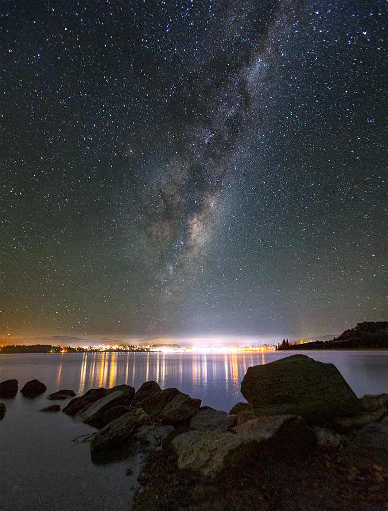 Astrophotography of Lake Wanaka, NZ