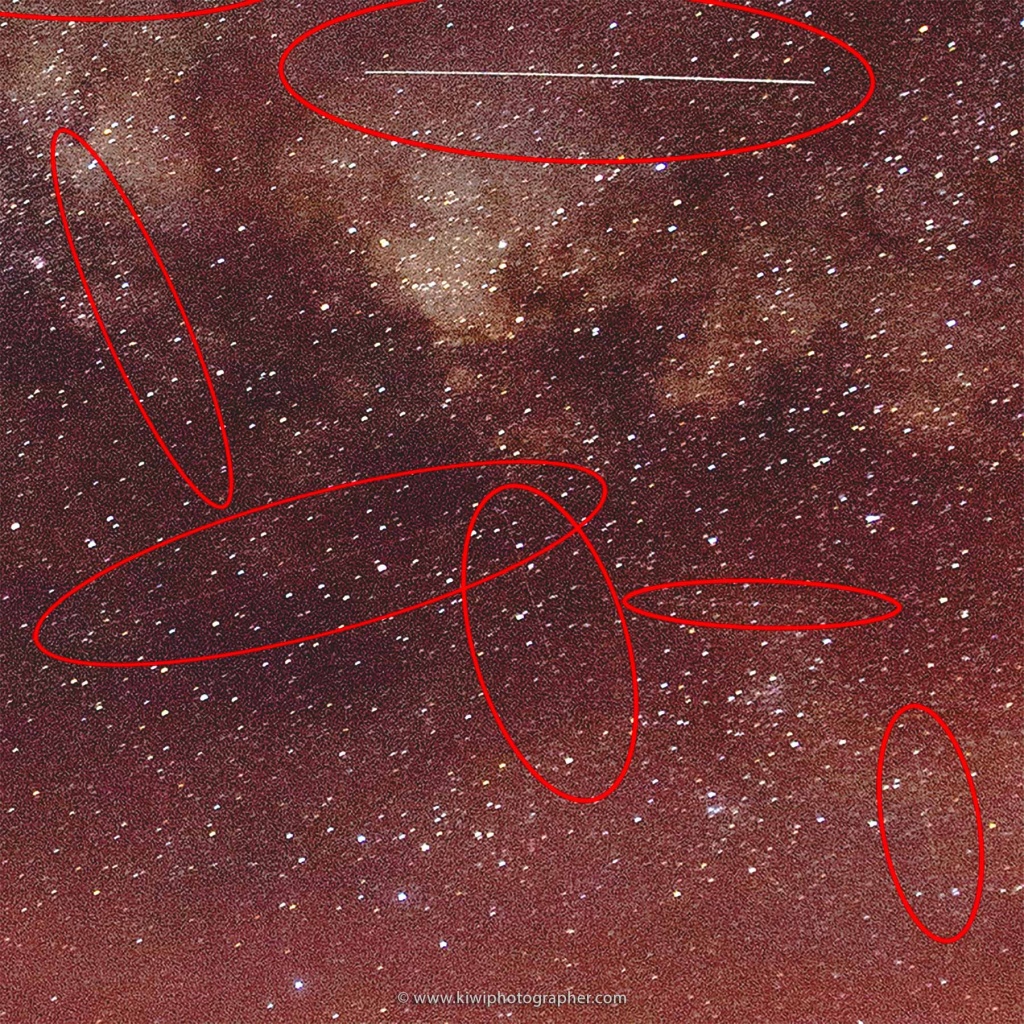 Meteors Super Zoomed In